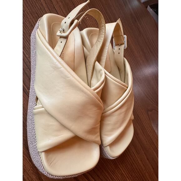 PALOMA BARCELÓ Women's Lea Slingback Platform Wedge Sandals size 38 /US 8 - Picture 6 of 13